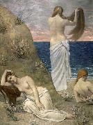 Pierre Puvis de Chavannes Young Girls on the Edge of the Sea oil painting reproduction